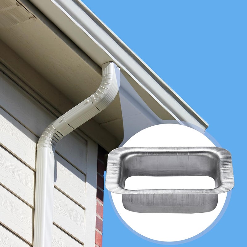 VYH 2" x 3" Rain Gutter Downspout Drop Outlet Aluminum K Style (2 Pack) - Image 5